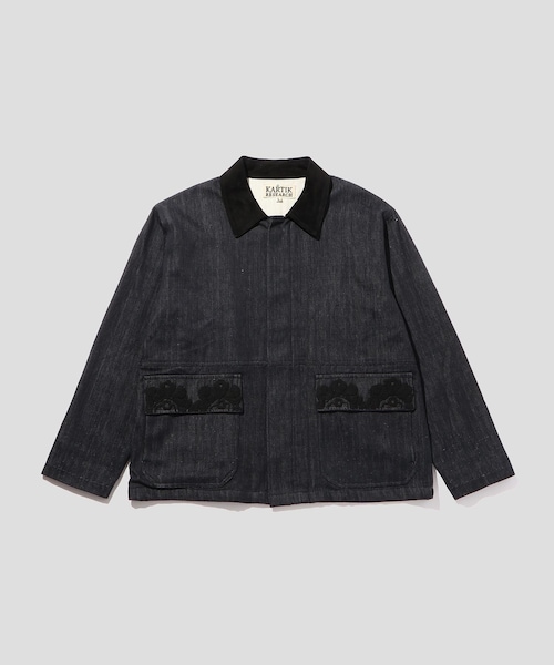 ADAM ET ROPE'(アダムエロペ)の「《別注》【Kartik Research / カルティック リサーチ】DENIM JACKET(デニムジャケット・メンズ・ブラック・L/M)」の2枚目の写真