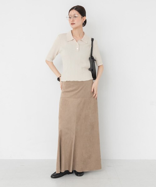 URBAN RESEARCH(アーバンリサーチ)の「ランダムリブポロ衿ニット(ポロシャツ・レディース・IVORY/BROWN/BRN BORDER/BRD BORDER・Free)」の11枚目の写真