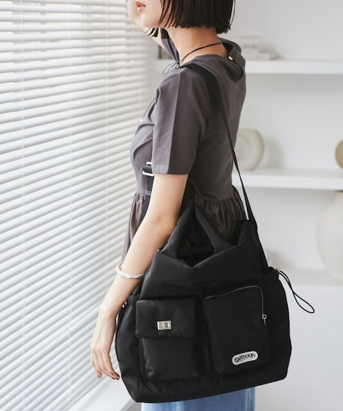 VIS（ビス）の「【OUTDOOR PRODUCTS】VIS別注6ポケット2WAYトートバッグ（トートバッグ・レディース・ブラック/ブラウン系/ピンク系・F）」の10枚目の写真