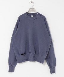 URBAN RESEARCH | KURO MORE DAMAGE WASHED SWEAT(スウェット)