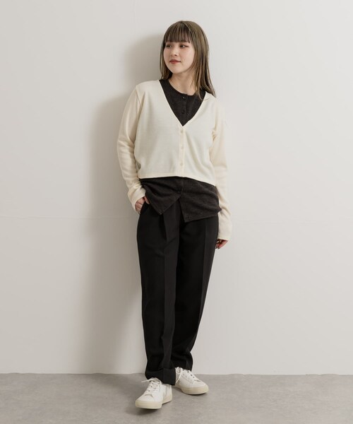 THE GOODLAND MARKET（ザグッドランドマーケット）の「&her　Vest Cardigan Set（カーディガン/ボレロ・レディース・GRYxOFF/CHARCOAL/OFF・FREE）」の11枚目の写真