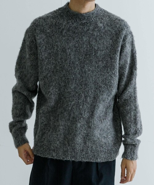 URBAN RESEARCH（アーバンリサーチ）の「new basic MOULINE SHAGGY KNIT（ニット/セーター・メンズ・CHARCOAL/NAVY・M/L）」の16枚目の写真