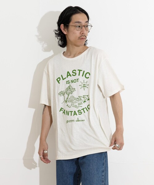 THE GOODLAND MARKET（ザグッドランドマーケット）の「SURFRIDER FOUNDATION　SFJxGOHEMP Message T-Shirts（Tシャツ/カットソー・メンズ・off・S/M/L/XL）」の3枚目の写真