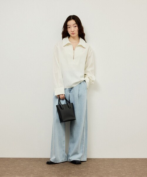 ADAM ET ROPE'(アダムエロペ)の「2WAYミニトートバッグ(トートバッグ・レディース・ブラック/オフホワイト/ベージュ・F)」の7枚目の写真