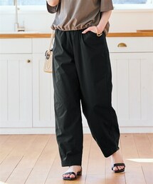 nissen | ＜大きいサイズ＞ストレッチうす軽楽ちんゆったりコクーンワイドパンツ（吸汗速乾）（ゆったりヒップ）(パンツ)