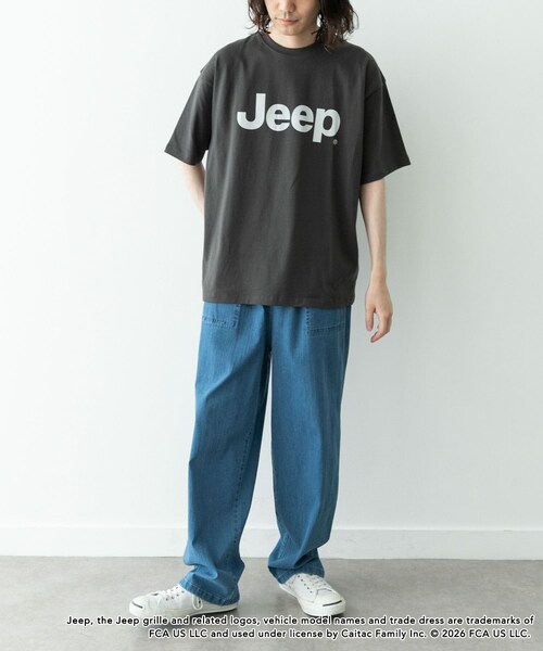 URBAN RESEARCH Sonny Label（アーバンリサーチサニーレーベル）の「JEEP ロゴショートスリーブTシャツ（Tシャツ/カットソー・メンズ・オフ/チャコール/レッド・M/L）」の19枚目の写真