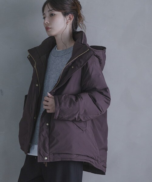 URBAN RESEARCH Sonny Label（アーバンリサーチサニーレーベル）の「撥水2WAYフーディスタンドダウンコート（その他アウター・レディース・アイボリー/ブラック/ブラウン・Free）」の3枚目の写真