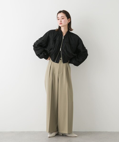 SENSE OF PLACE by URBAN RESEARCH(センスオブプレイスバイアーバンリサーチ)の「チュールレイヤードブルゾン(ブルゾン・レディース・IVORY/BLACK/L.BLUE・one)」の17枚目の写真