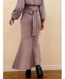 dazzlin | 【Lunangelina byちぃぽぽ×dazzlin】ヘムフレアニットスカート(スカート)