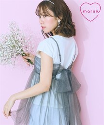 marun | 大きいサイズ フレンチスリーブTシャツ marun(Tシャツ/カットソー)