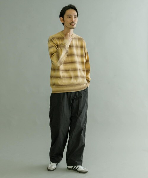 URBAN RESEARCH(アーバンリサーチ)の「マルチボーダークルーネックニット(ニット/セーター・メンズ・GRAY/YELLOW・M/L)」の9枚目の写真