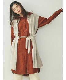 dazzlin | バイカラーシャツワンピース(ワンピース)