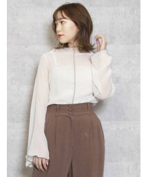 dazzlin | 楊柳シフォンプルオーバー(Tシャツ/カットソー)