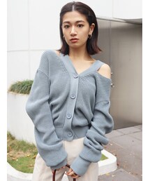 EMODA | ショルダーストラップルーズニットカーディガン(カーディガン/ボレロ)