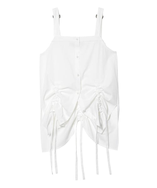 UN3D.　アンスリード　HEM GATHER SH CAMISOLE ホワイト UN3D.（アンスリード）の「HEM GATHER SH CAMISOLE（キャミソール
