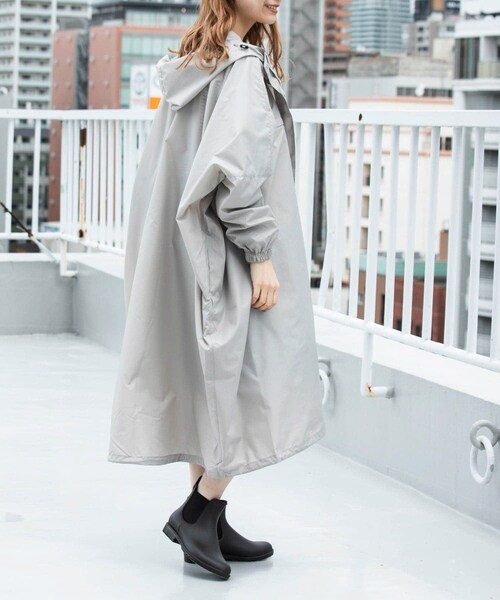 SMELLY（スメリー）の「『WEB限定』because　Mods Poncho（レインコート/ポンチョ・レディース・MNT/GRY/NVY・One）」の16枚目の写真