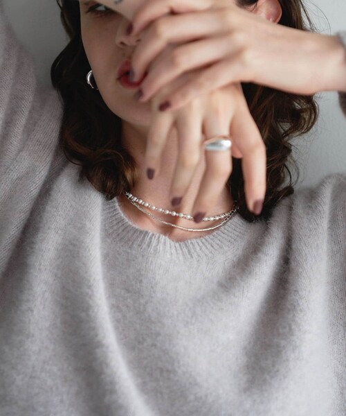 URBAN RESEARCH（アーバンリサーチ）の「decor『デコール』　Hematite Pearl Choker（ネックレス・レディース・SILVER・-）」の6枚目の写真