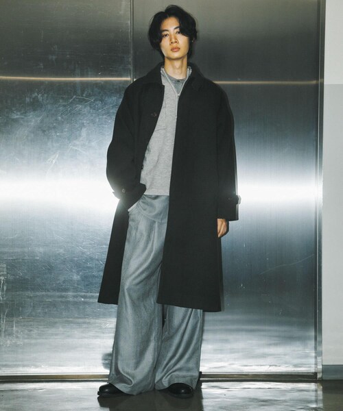 SENSE OF PLACE by URBAN RESEARCH（センスオブプレイスバイアーバンリサーチ）の「『ユニセックス』バルマカーンルーズコート（テーラードジャケット・メンズ・BLACK/D.BROWN/BEIGE/BRN×CHA・M/L）」の11枚目の写真