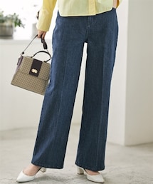 nissen | センタープレスセミワイドデニムパンツ【OtonaSMILE】(パンツ)