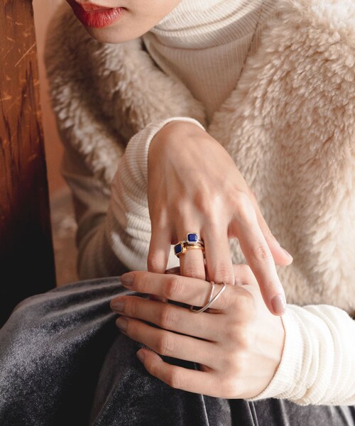 URBAN RESEARCH（アーバンリサーチ）の「decor『デコール』　石のリング ラピスラズリ（リング・レディース・Gold/Silver・11/13）」の11枚目の写真