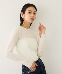 ROPE' | コットンシアーロングスリーブカットソー/イージーケア(Tシャツ/カットソー)