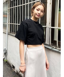 EMODA | ヘムシェイプショートTシャツ(Tシャツ/カットソー)