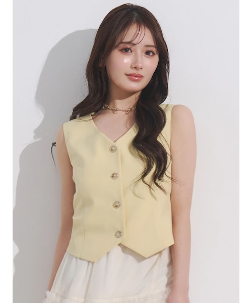 MERCURYDUO(マーキュリーデュオ)の「ノースリベスト(ベスト・レディース・アイボリー/イエロー/ベージュ・F)」の18枚目の写真