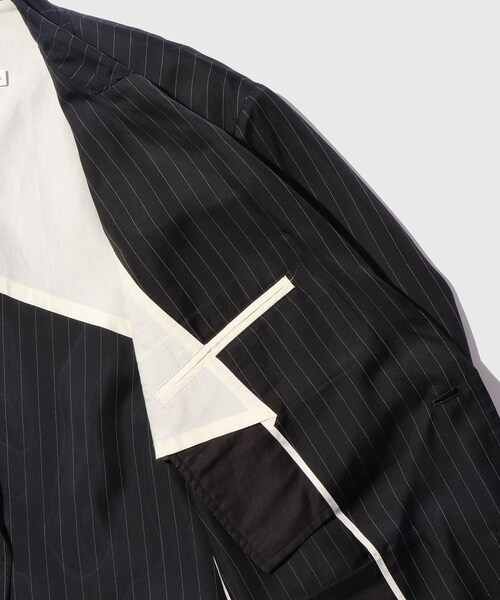 ADAM ET ROPE'(アダムエロペ)の「【JOHN MASON SMITH/ジョン メイソン スミス】WASHED CUPRO OVERSIZED 2B TAILORED JACKET(テーラードジャケット・メンズ・ブラック系・L/M/S)」の11枚目の写真