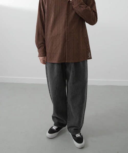 ITEMS URBANRESEARCH（アイテムズ アーバンリサーチ）の「Dusty Wide Tapered Jeans（その他パンツ・メンズ・SAND/OCEAN/STONE・M/L）」の7枚目の写真