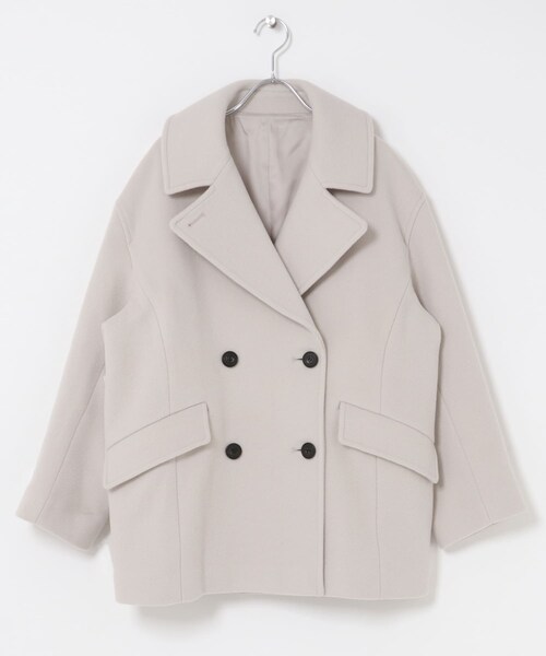 URBAN RESEARCH ROSSO（アーバンリサーチロッソ）の「オーバーミドルPコート（その他アウター・レディース・OFF×BLACK/L/GREIGE/CHARCOAL・FREE）」の12枚目の写真