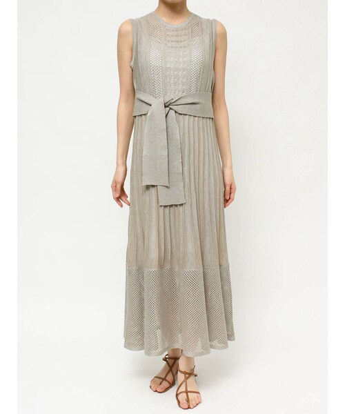 LAGUNAMOON（ラグナムーン）の「ストライプメッシュニットワンピース（ワンピース・レディース・グレー/ブラック・S/M）」の8枚目の写真