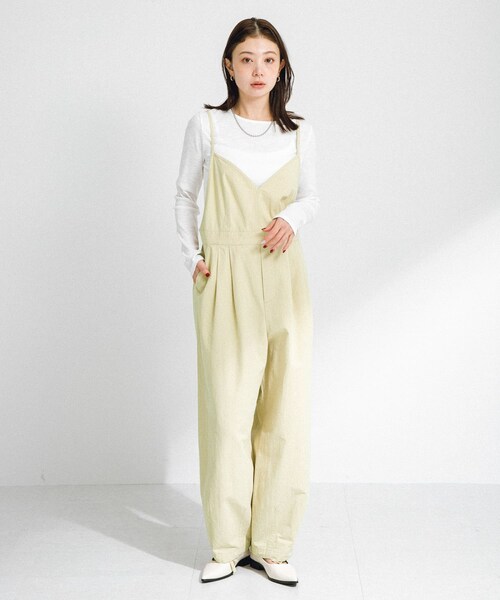 URBAN RESEARCH Sonny Label（アーバンリサーチサニーレーベル）の「コットンビスチェサロペット（サロペット/オーバーオール・レディース・ブラック/バター・FREE）」の20枚目の写真