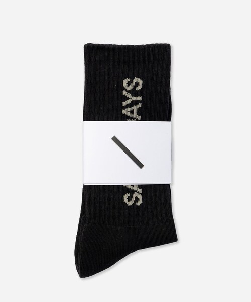 Saturdays NYC(サタデーズ ニューヨークシティ )の「Logo Socks(ソックス/靴下・レディース・ブラック/ホワイト・F)」の6枚目の写真