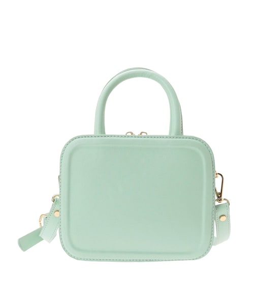 MERCURYDUO（マーキュリーデュオ）の「コードデザインソフトスクエアBAG（ハンドバッグ・レディース・ブラック/ミントグリーン/アイスブルー/オフホワイト/アイボリー・F）」の2枚目の写真