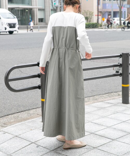 ITEMS URBANRESEARCH（アイテムズ アーバンリサーチ）の「ドッキングナイロンワンピース（ワンピース・レディース・KHK/CHA・FREE）」の15枚目の写真