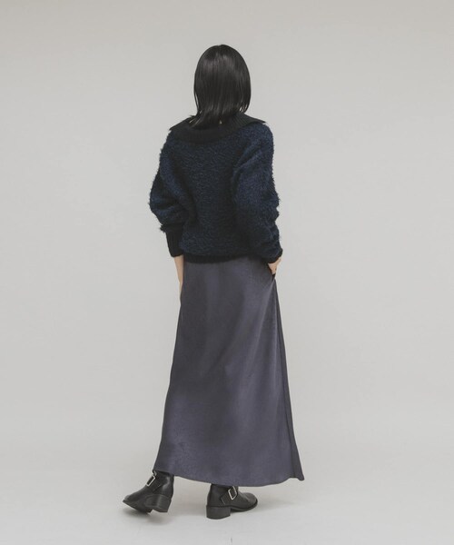 KBF（ケイビーエフ）の「クラッシュサテンナロースカート（スカート・レディース・BEIGE/CHARCOAL/BLACK・One）」の18枚目の写真