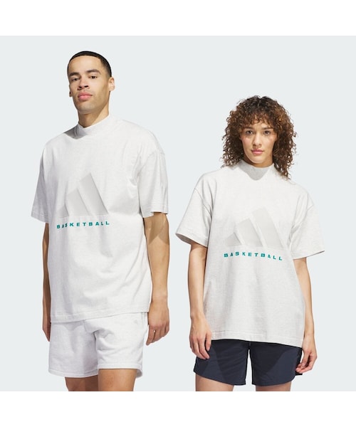 adidas（アディダス）の「アディダス バスケットボール  001 Tシャツ（トップス・メンズ・ハローグリーン/ハローグリーン/メタルグレー/メタルグレー/クラウドホワイト/クラウドホワイト/アルミナ/アルミナ/ブラック/ブラック/パルスオリーブ/タルク/ブラック/タルク/カーボン/カーボン/ヘイローゴールド/ヘイローゴールド/セサミ/セサミ/アッシュパール/ミネラルグリーン/ブルー/ホワイト/ブラウン/グレー/グリーン/ブラック・XS/M/XL/2XL/4XL/S/L/3XL/5XL/6XL/2XS/3XS/XL/XXL）」の6枚目の写真