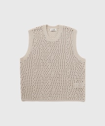ADAM ET ROPE' | 【COOR/クアー】ORGANIC CROCHET KNIT VEST(ベスト)