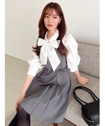 dazzlin | 2WAYボウタイレイヤードミニワンピース(ワンピース)