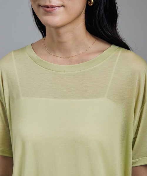 ADAM ET ROPE'（アダムエロペ）の「【Baserange（ベースレンジ）】LOOSE TEE SHIRT（Tシャツ/カットソー・レディース・グリーン系・S）」の14枚目の写真