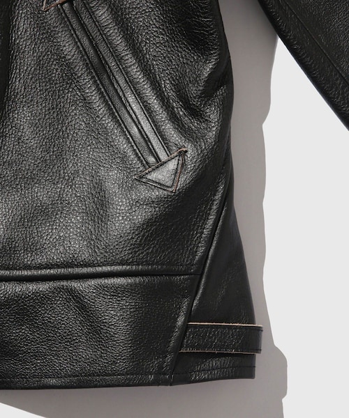 ADAM ET ROPE'（アダムエロペ）の「【Mister Freedom/ミスターフリーダム】CAMPUS STUD JACKET COWHIDE LEATHER（ライダースジャケット・メンズ・ブラック・40/42）」の11枚目の写真