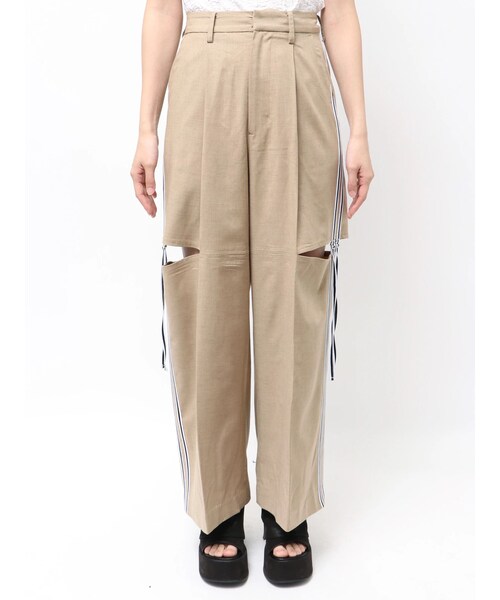 EMODA（エモダ）の「ダブルラインルーズパンツ（その他パンツ・レディース・グレー/ベージュ・S/M）」の3枚目の写真