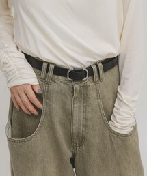 ホールレスレザーベルト