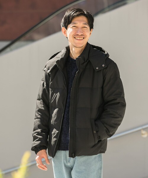 デタッチャブルフード リアルダウンジャケット