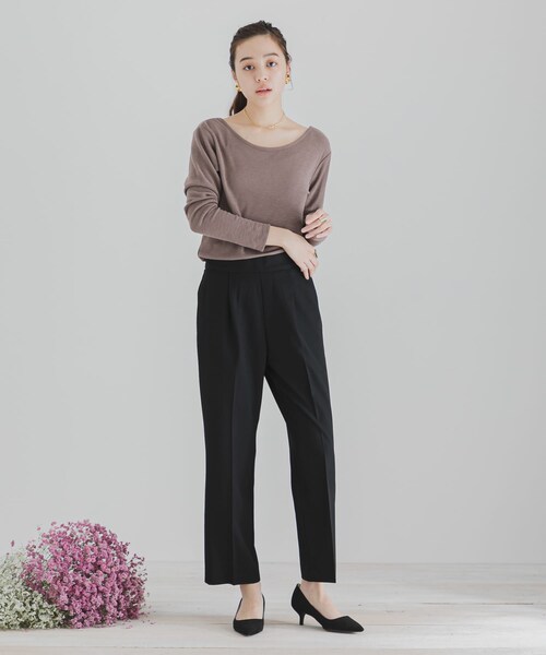 SENSE OF PLACE by URBAN RESEARCH(センスオブプレイスバイアーバンリサーチ)の「CARREMANテーパードパンツ(その他パンツ・レディース・BEIGE/BLACK/L.GRAY/BEG×BRN・XS/S/M/L)」の7枚目の写真