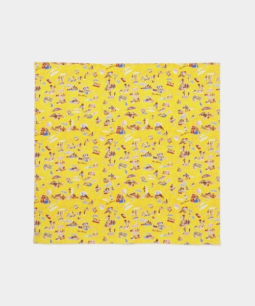 Saturdays NYC（サタデーズ ニューヨークシティ ）の「Ken Done Scarf（バンダナ/スカーフ・レディース・ブラック/ブルー/イエロー・F）」の7枚目の写真