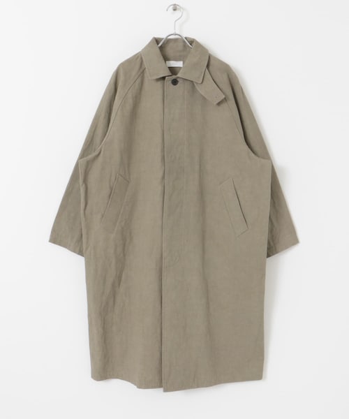 かぐれ（カグレ）の「コットンリネンステンカラーコート（ステンカラーコート・レディース・PURPLE/BEIGE・FREE）」の20枚目の写真