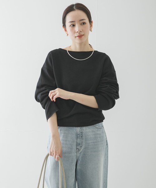 URBAN RESEARCH(アーバンリサーチ)の「カットオフショートスウェット(スウェット・レディース・TOP GRAY/BLACK・Free)」の9枚目の写真