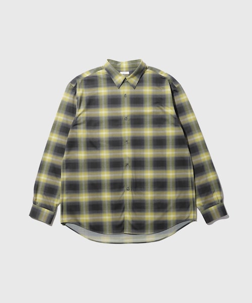 ADAM ET ROPE'（アダムエロペ）の「《別注》【KANEMASA PHIL. / カネマサ フィル】28G Ombre Check Modest Shirt（シャツ/ブラウス・メンズ・ブラック/ブルー系/イエロー・L/M）」の8枚目の写真