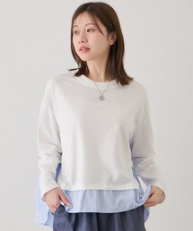 Jayro | ストライプ切替プルオーバー(Tシャツ/カットソー)